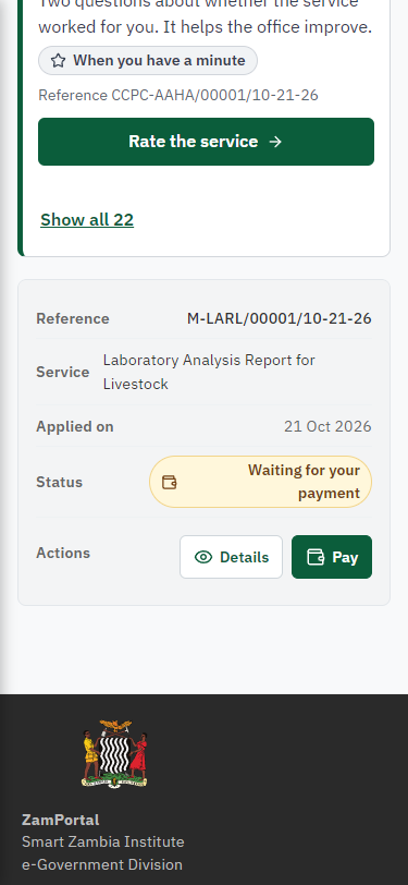 See that the fee is due (375 px phone)