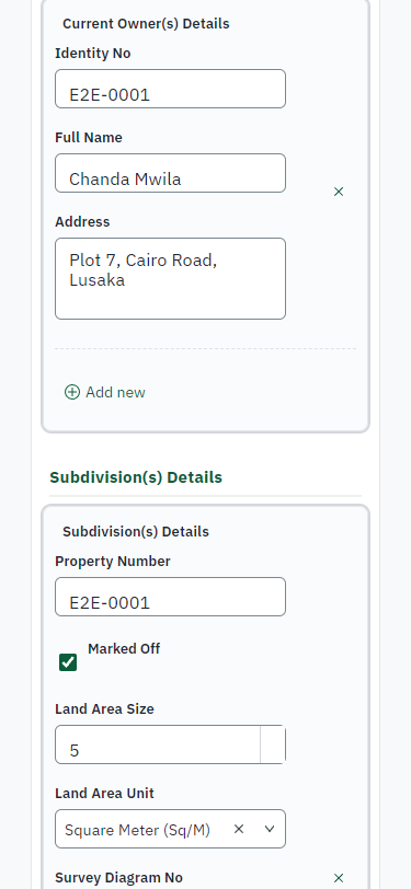 Fill in the application form (375 px phone)