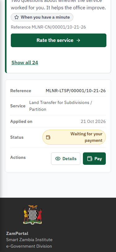 See that the fee is due (375 px phone)