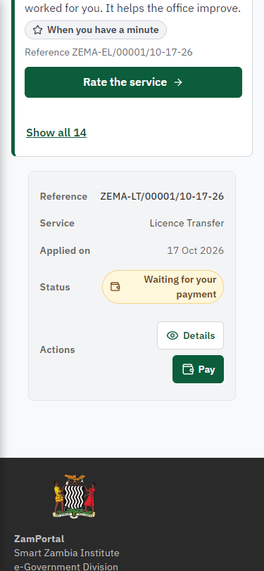 See that the fee is due (375 px phone)