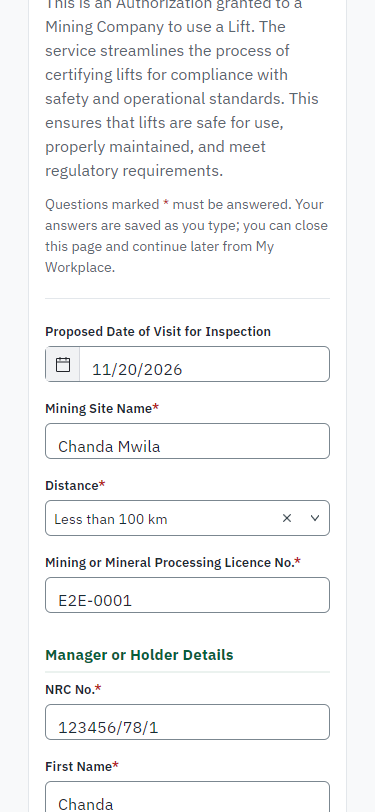 Fill in the application form (375 px phone)