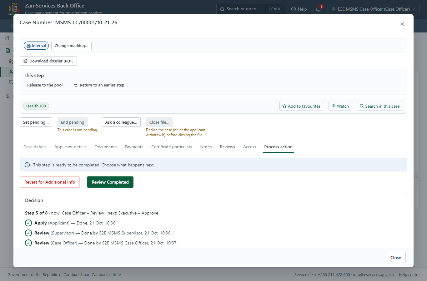 Request Director's Authority to Inspect (desktop)