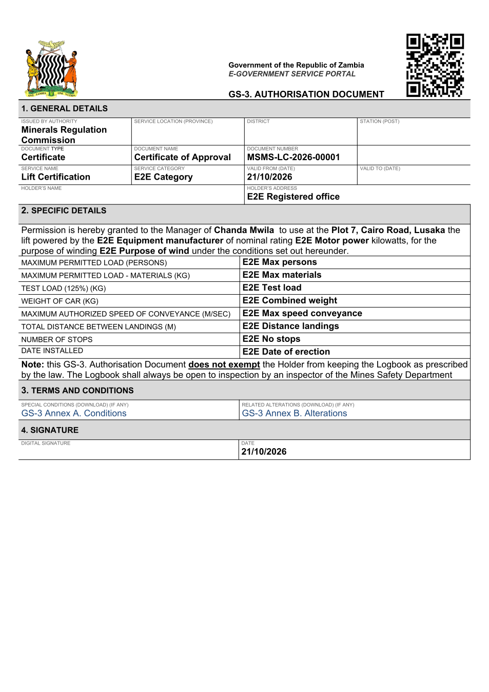 Lift Certification (sealed PDF)