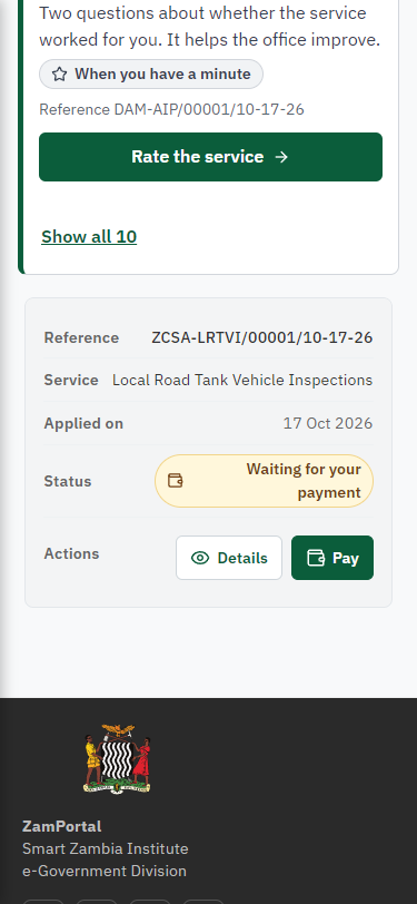See that the fee is due (375 px phone)