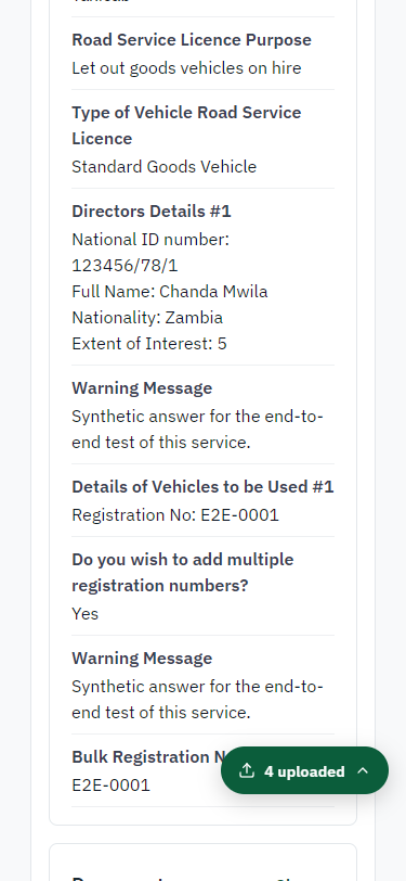 Check the answers and confirm the declaration (375 px phone)