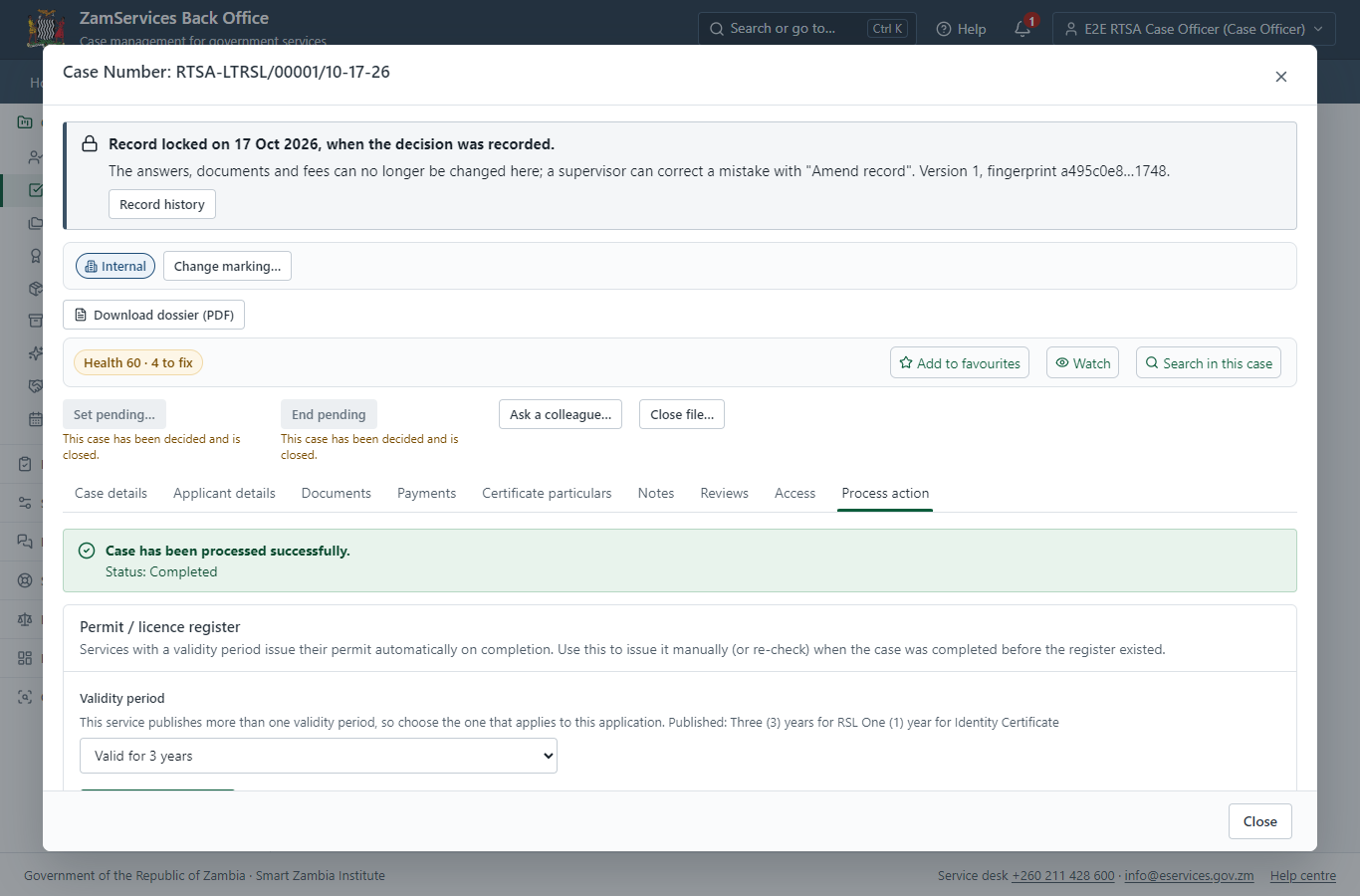 Issue the document (desktop)