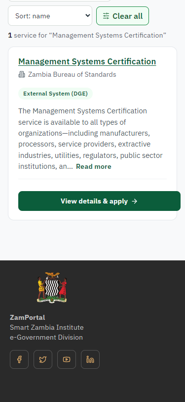 Find the service (375 px phone)
