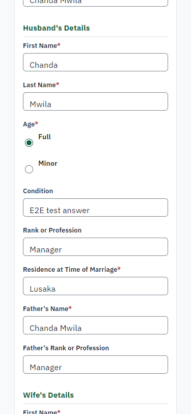 Fill in the application form (375 px phone)
