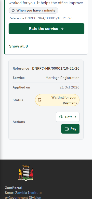 See that the fee is due (375 px phone)