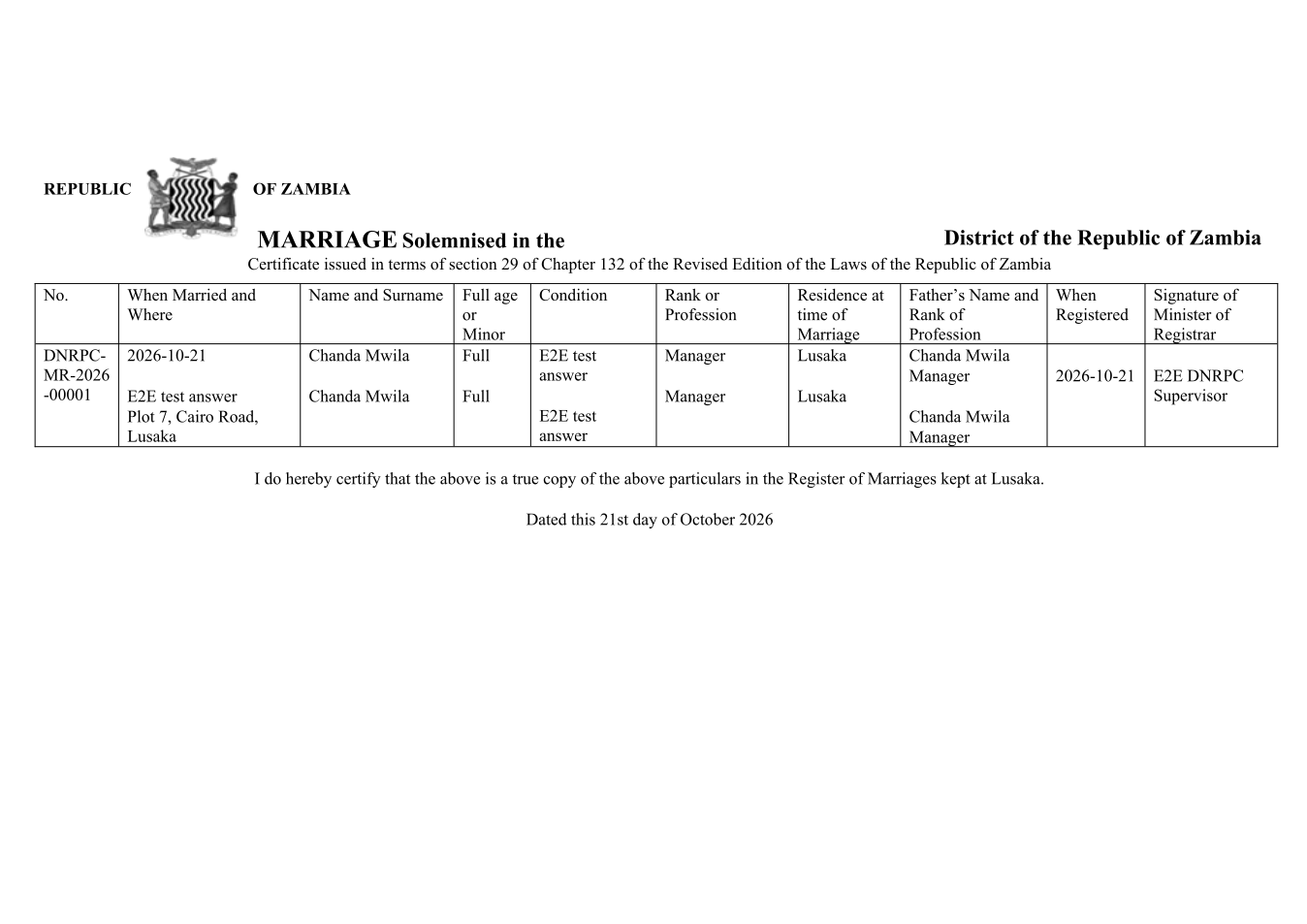 Marriage Registration (sealed PDF)