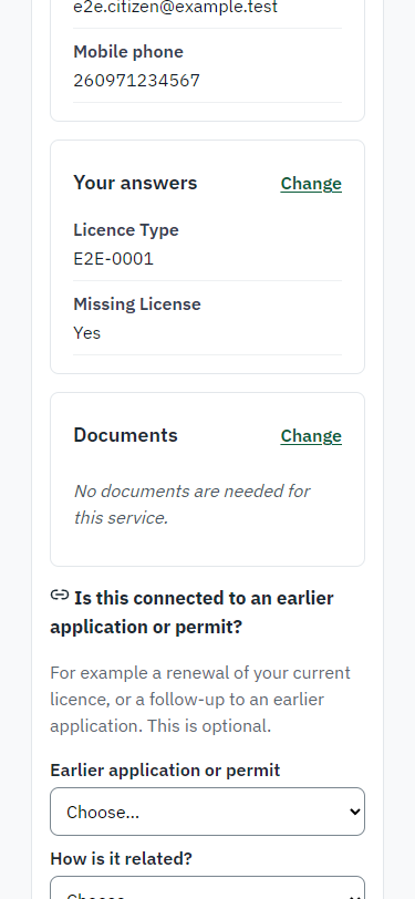 Check the answers and confirm the declaration (375 px phone)