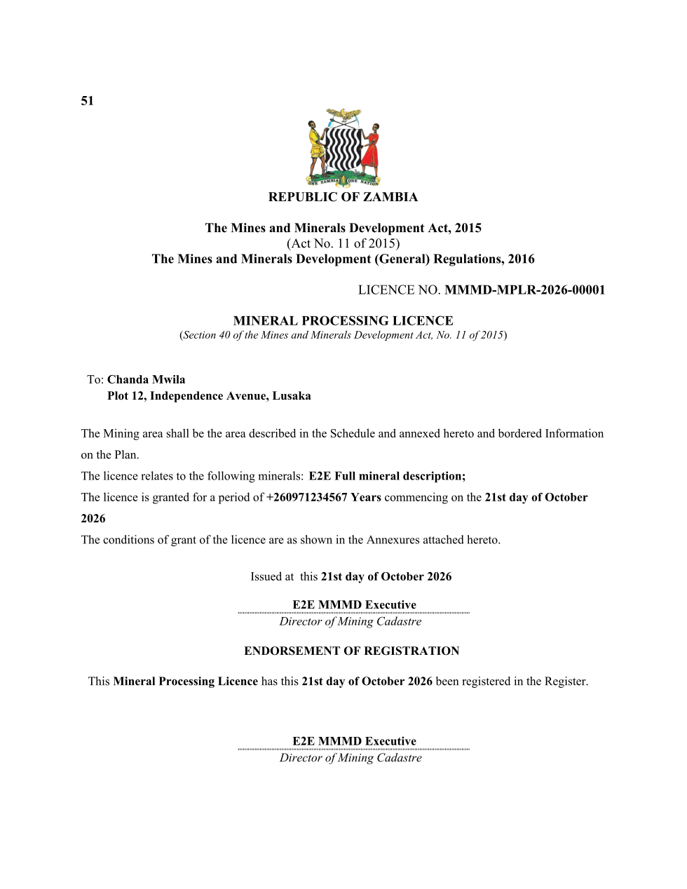 Mineral Processing Licence (sealed PDF)
