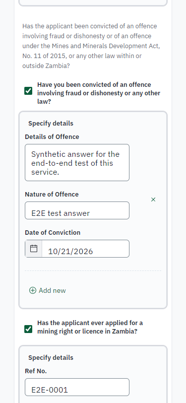 Fill in the application form (375 px phone)