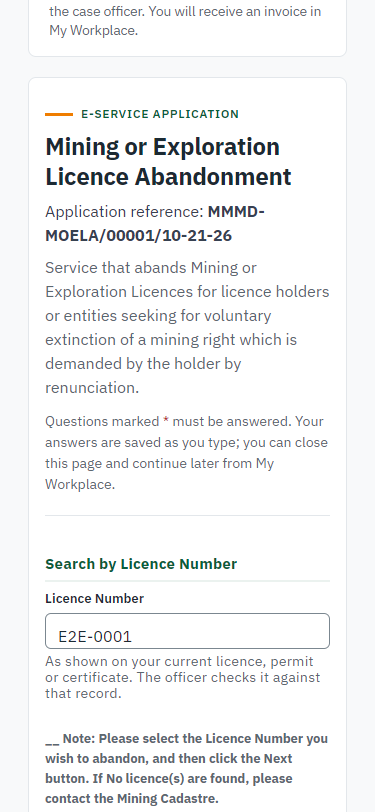 Fill in the application form (375 px phone)