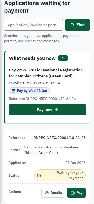 See that the fee is due (375 px phone)