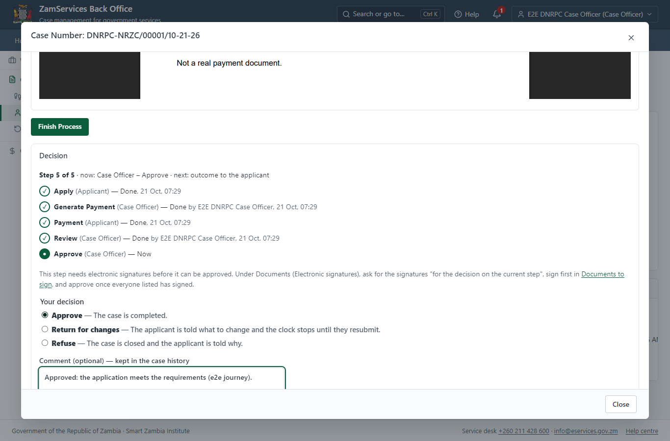 Decide: Review, Inspect, e-Sign (desktop)