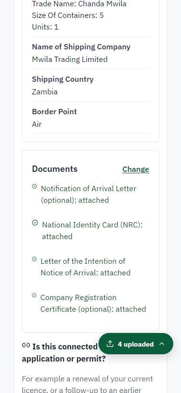Check the answers and confirm the declaration (375 px phone)