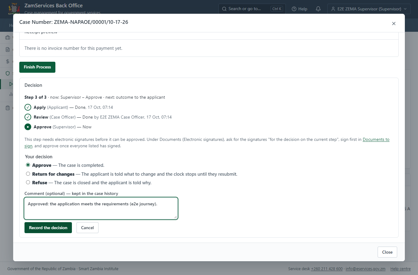 Decide: Review, Inspect, e-Sign (desktop)