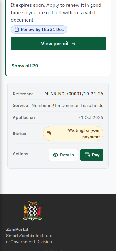 See that the fee is due (375 px phone)