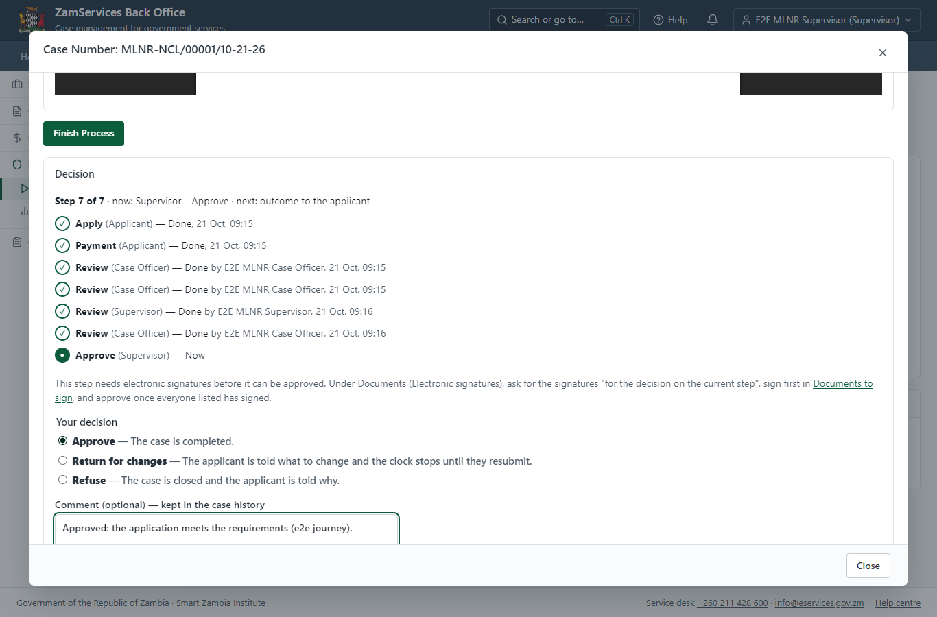 Decide: e-Sign Supervisor (Surveys) (desktop)