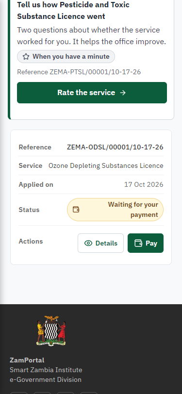 See that the fee is due (375 px phone)