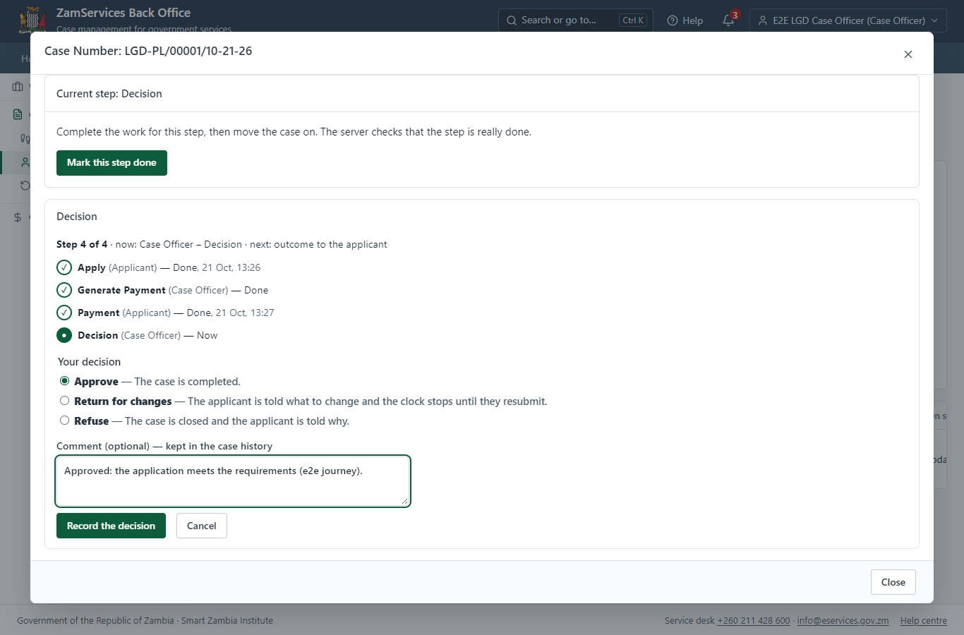 Decide: Verify Case Eligibility / Compliance (desktop)