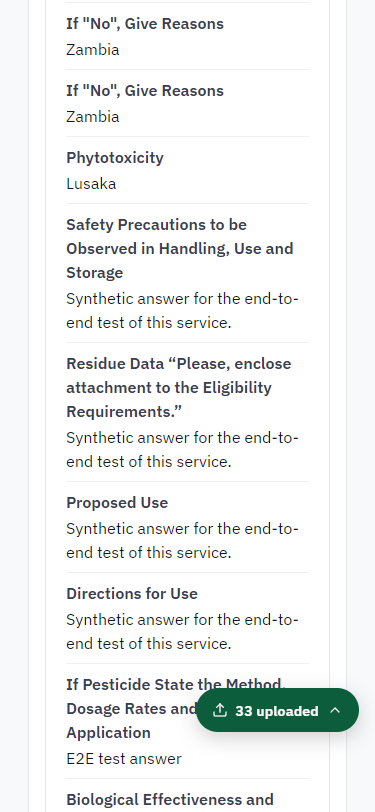 Check the answers and confirm the declaration (375 px phone)