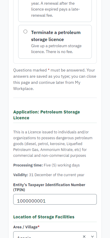 Fill in the application form (375 px phone)