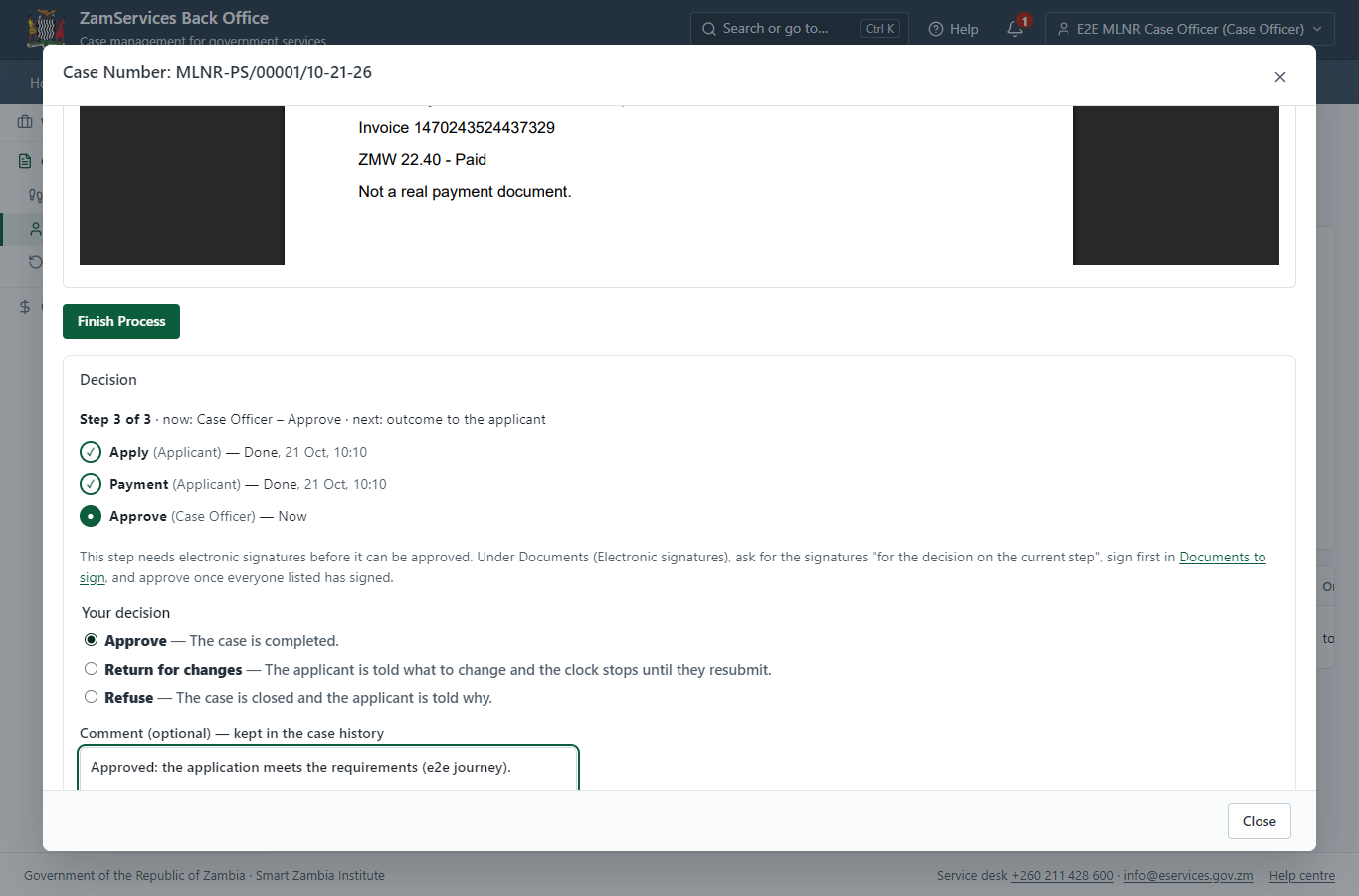 Decide: Review, Inspect, e-Sign (desktop)