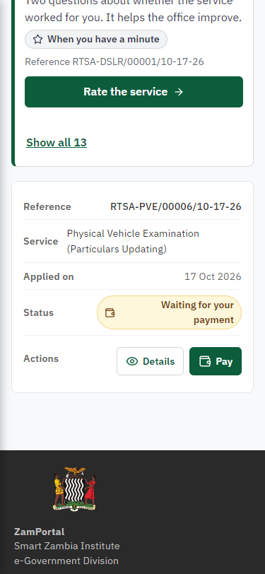 See that the fee is due (375 px phone)