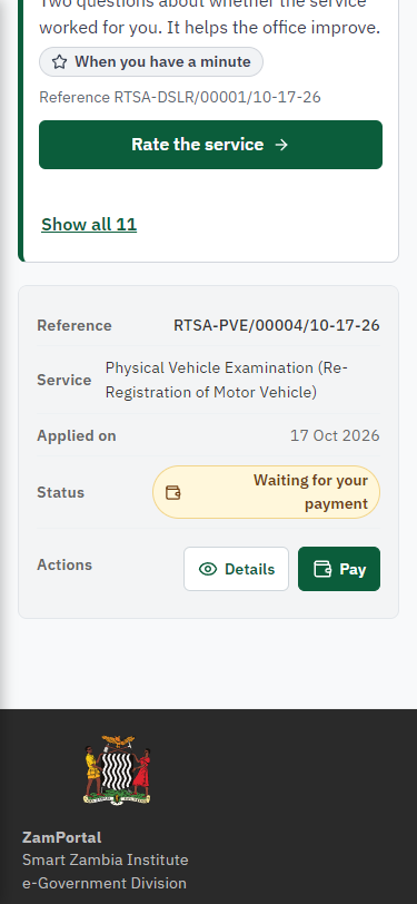 See that the fee is due (375 px phone)