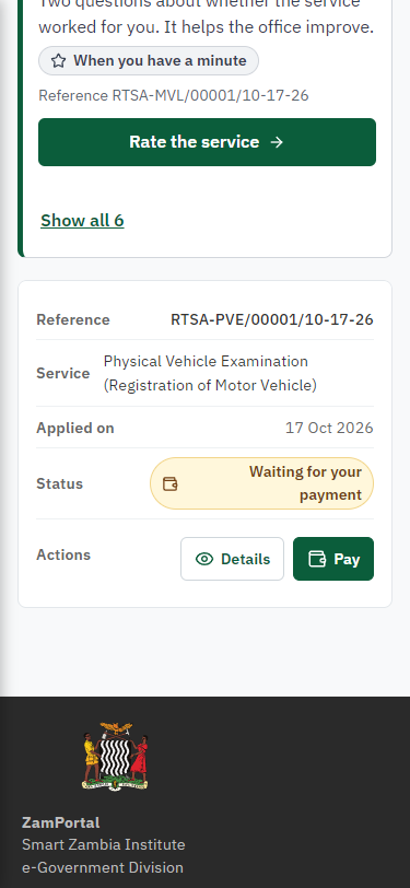 See that the fee is due (375 px phone)