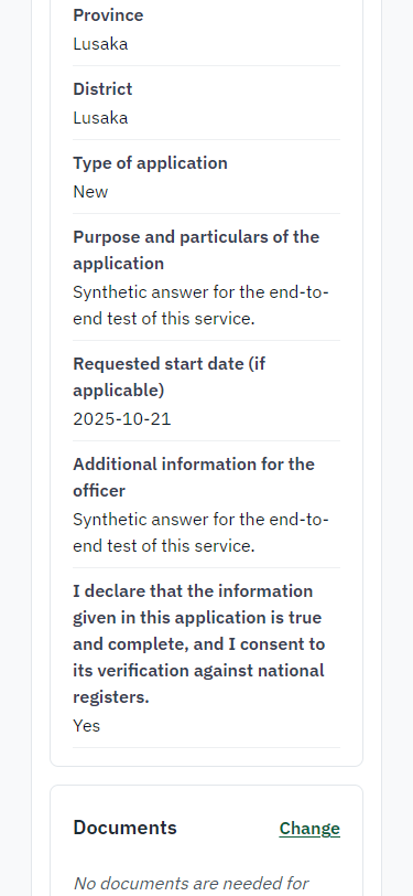 Check the answers and confirm the declaration (375 px phone)