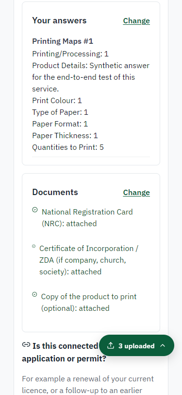 Check the answers and confirm the declaration (375 px phone)