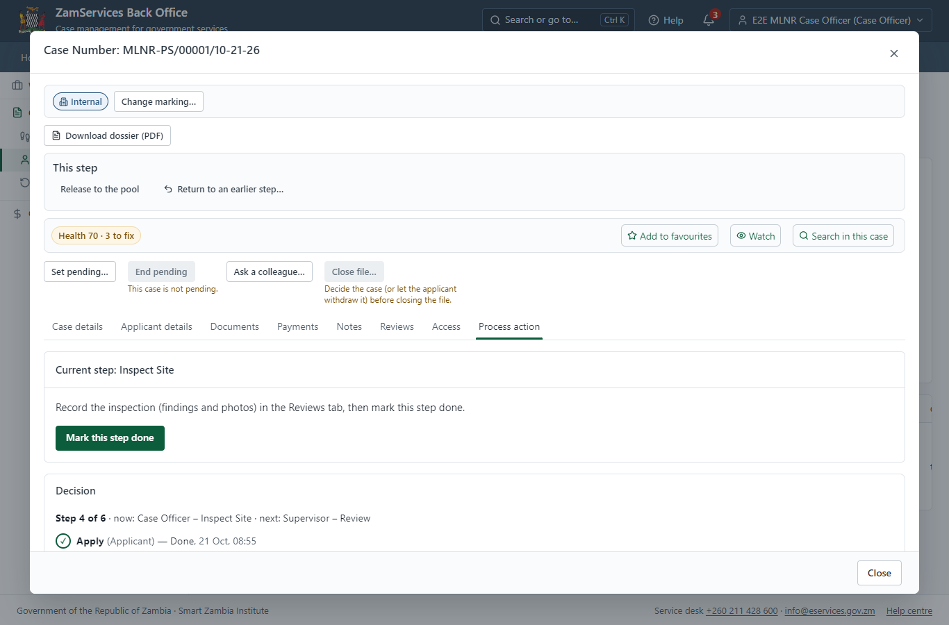 Schedule visit / Upload Verification Report (desktop)
