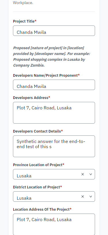 Fill in the application form (375 px phone)