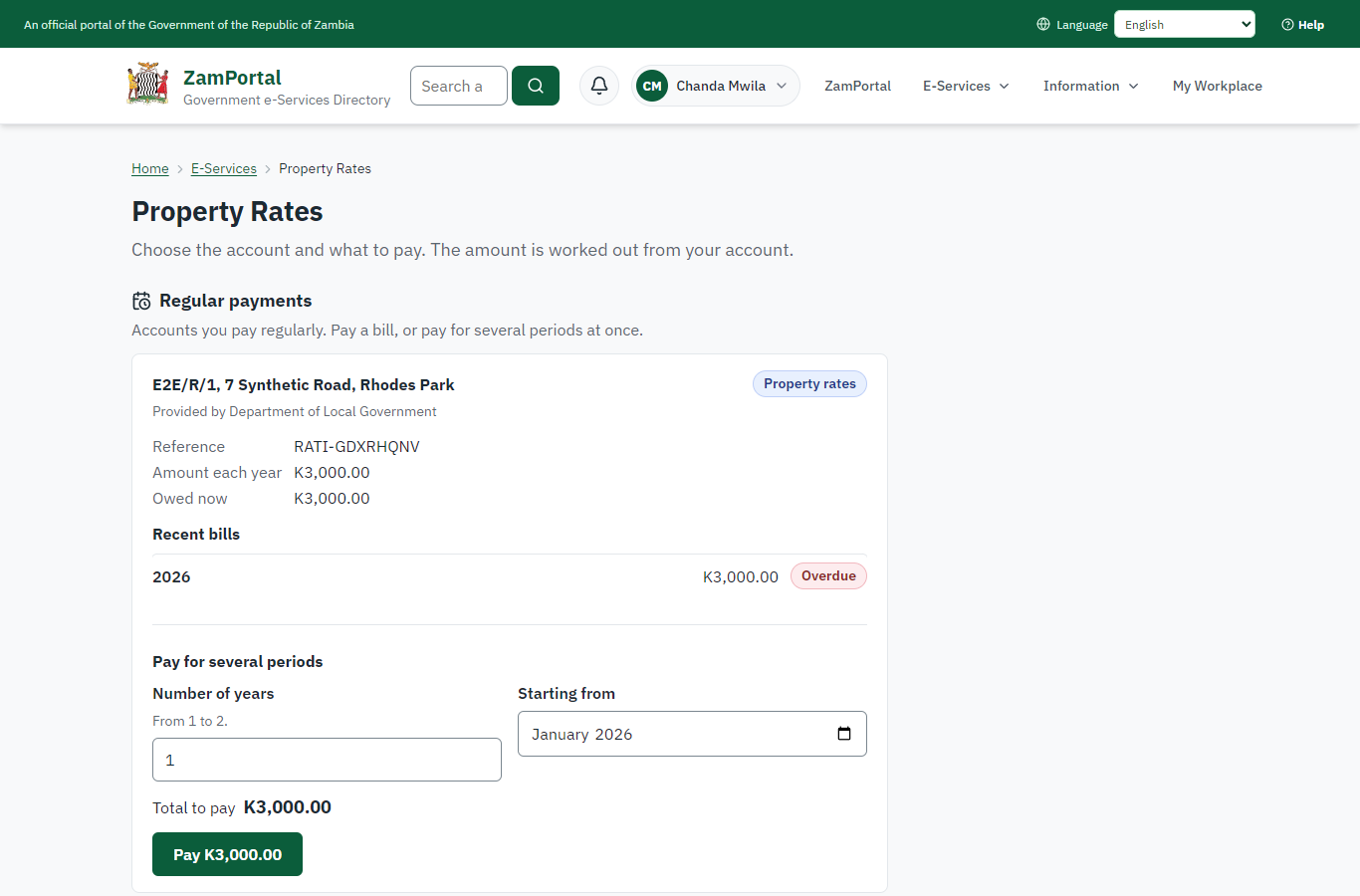 See the account and what is owed (desktop)