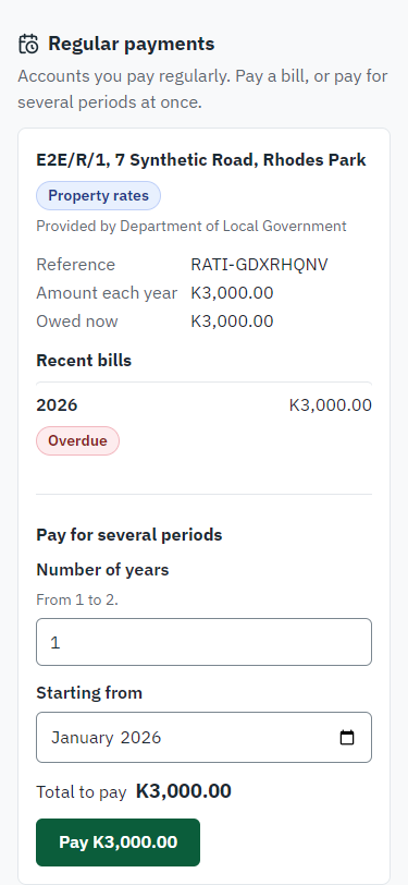 See the account and what is owed (375 px phone)