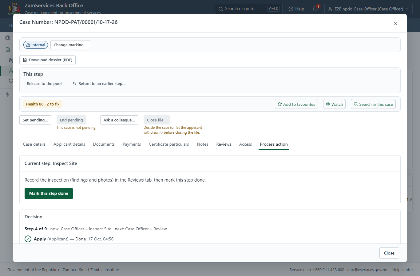 Conduct Inspection, Generate Report Findings (desktop)