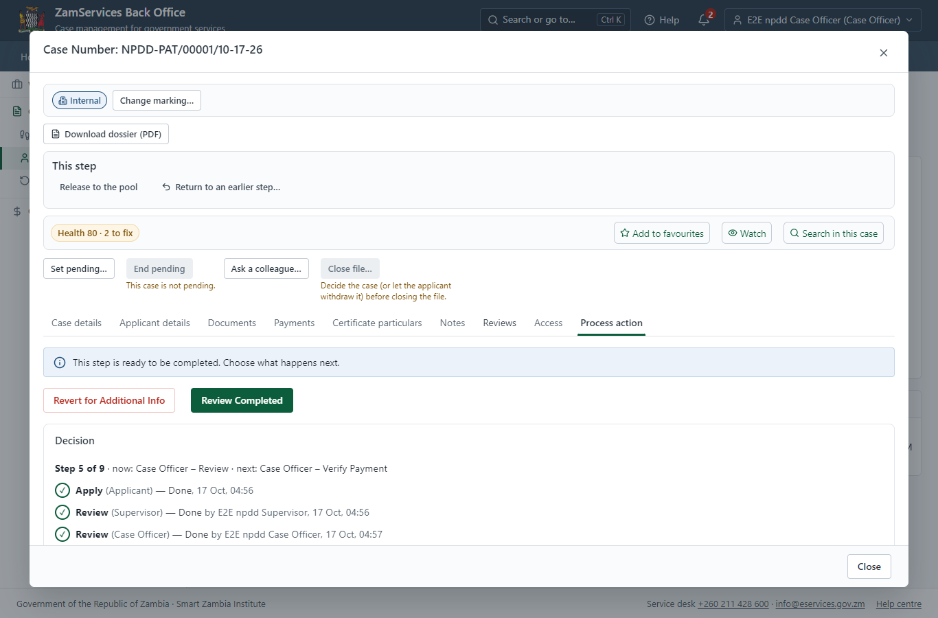 Review Case & Generate Invoice (desktop)