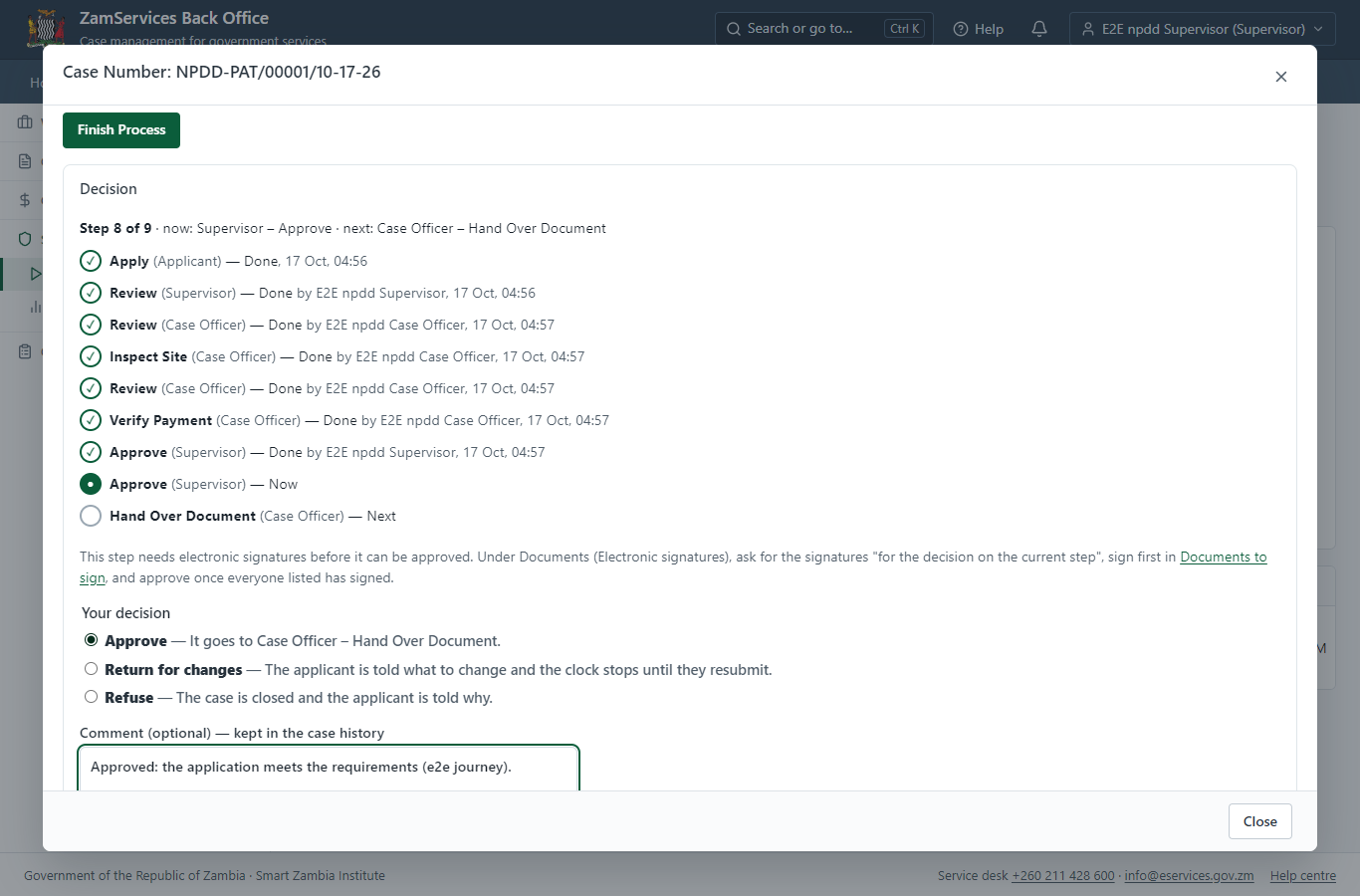 Decide: Supervisor Review Report Findings, Make Final Decision (desktop)