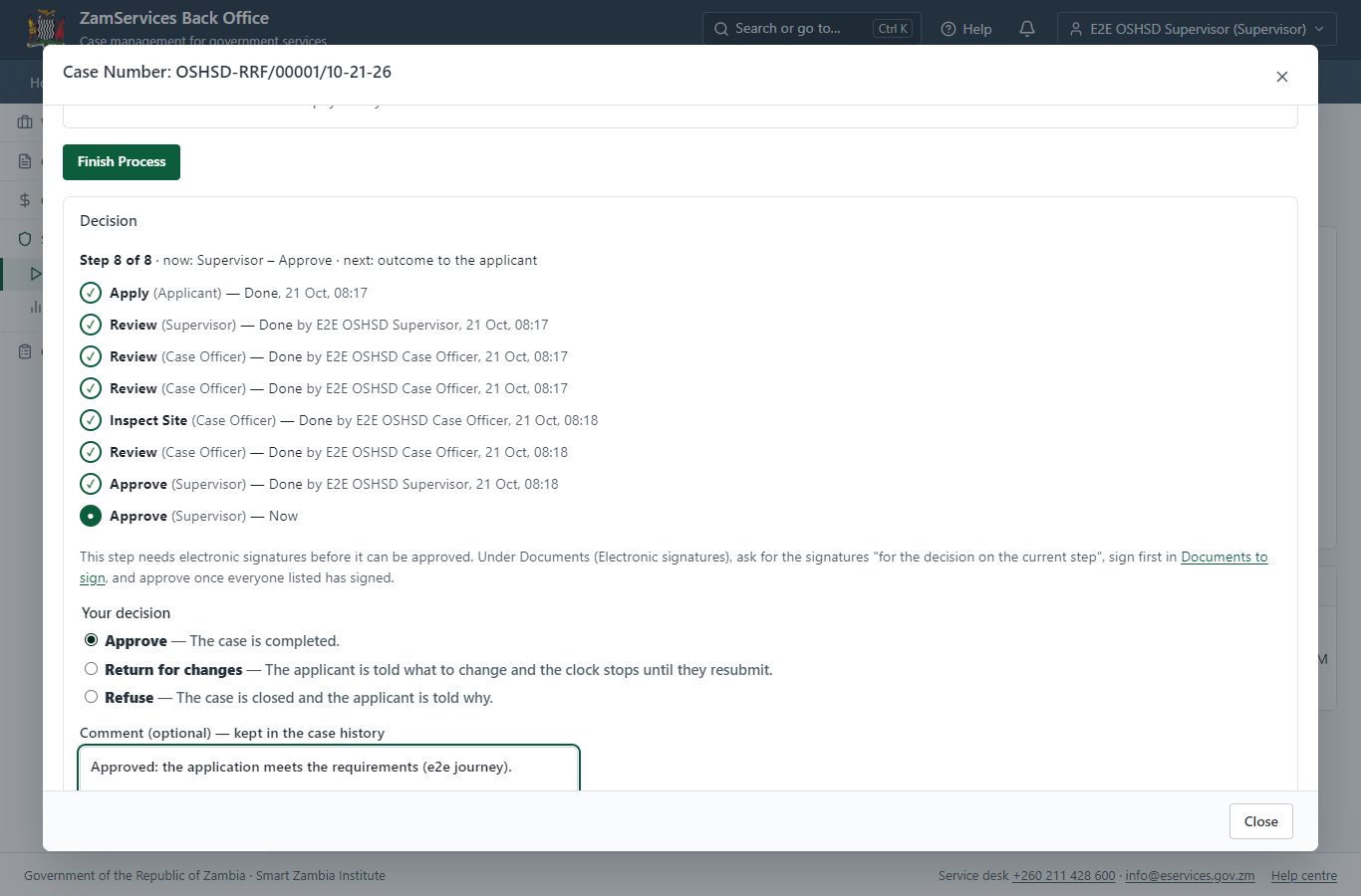 Decide: Review, Inspect, e-Sign (desktop)