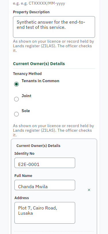 Fill in the application form (375 px phone)