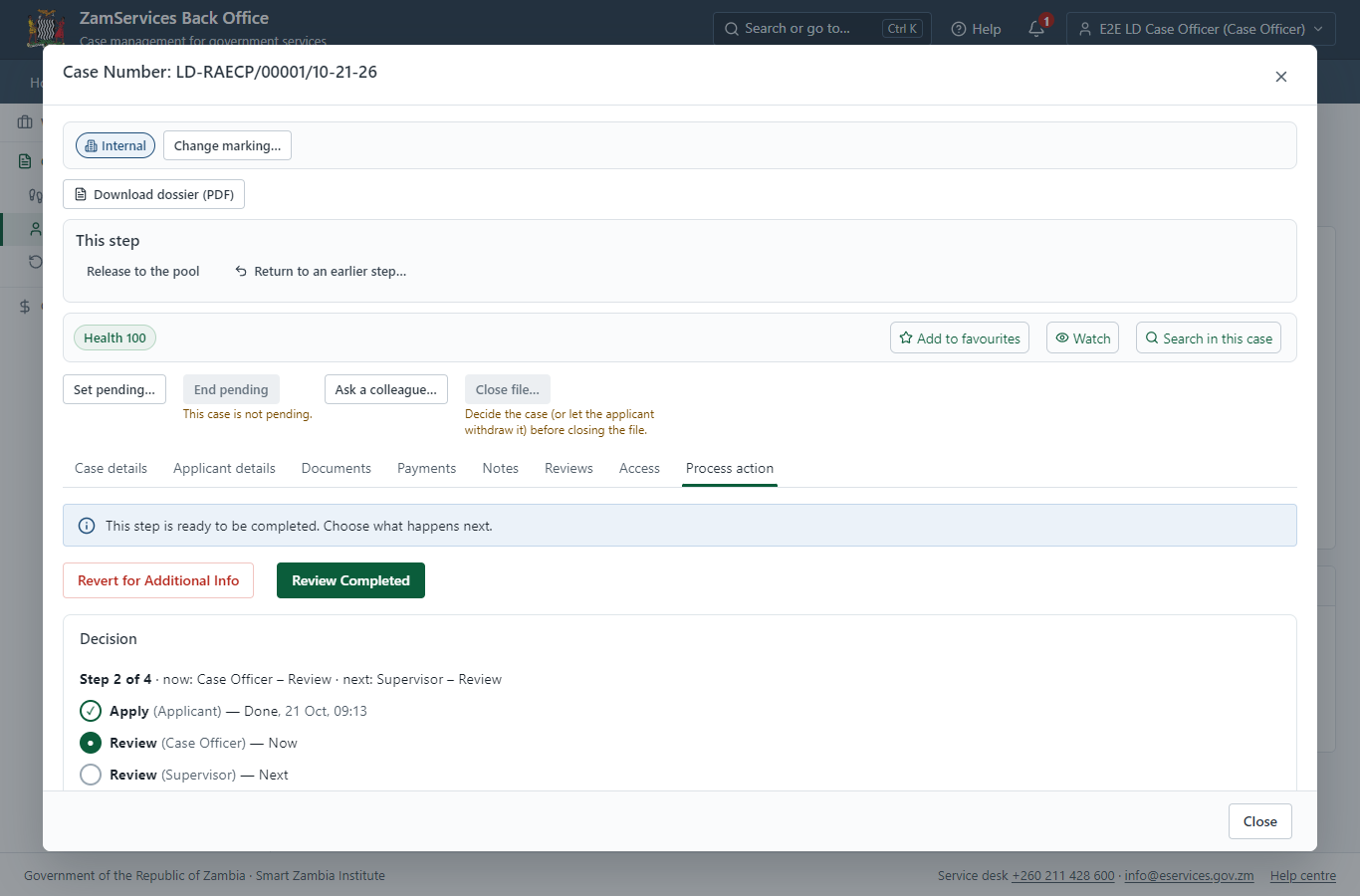 Review Application (desktop)