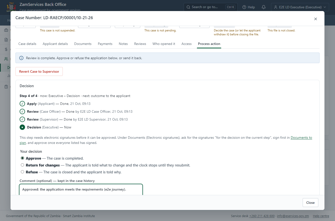 Decide: Review, Inspect, e-Sign (desktop)