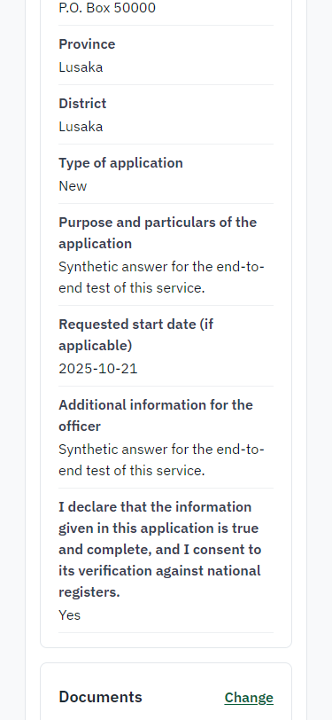 Check the answers and confirm the declaration (375 px phone)