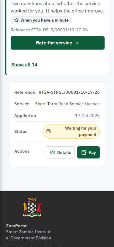 See that the fee is due (375 px phone)