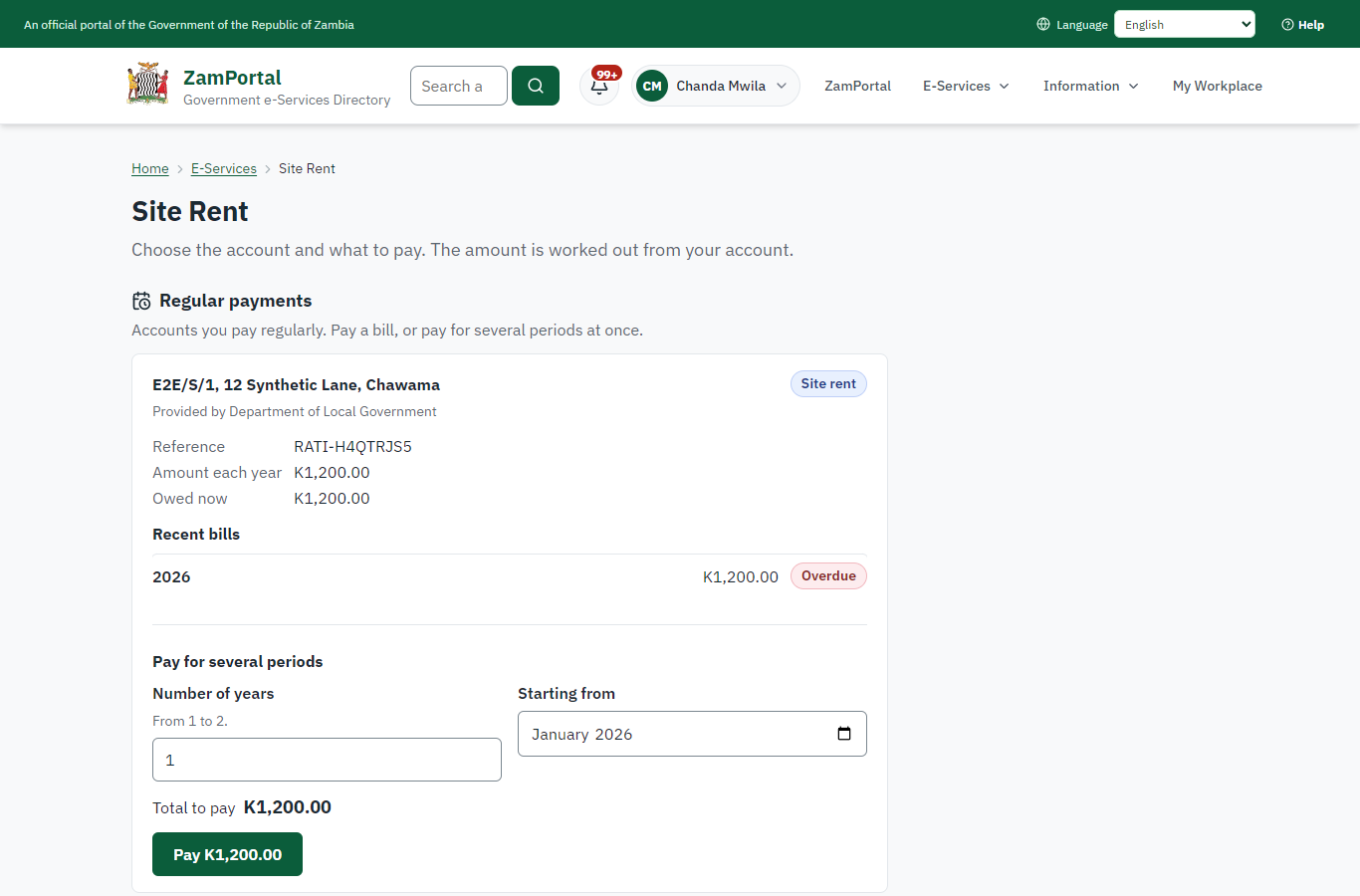 See the account and what is owed (desktop)