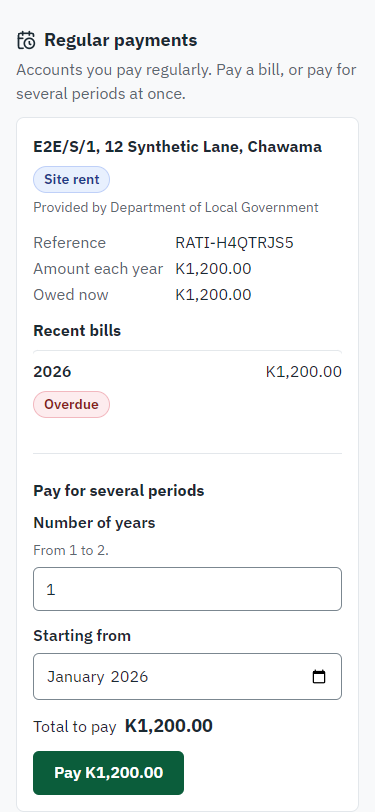 See the account and what is owed (375 px phone)
