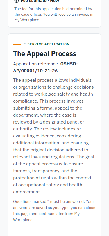 Fill in the application form (375 px phone)